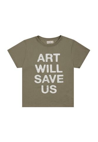 Camiseta Verde Con Estampado De Letras Para Mujer Tennis