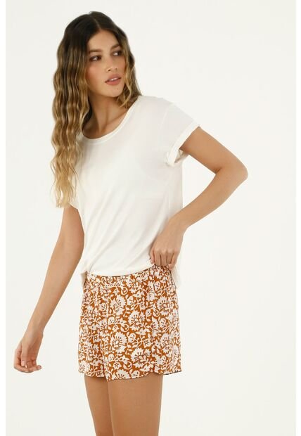 Short Pijama Para Mujer Tennis, Con Estampado Etnico