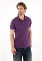 Tennis Polo Morada Slim Fit Licra Para Hombre de Tennis