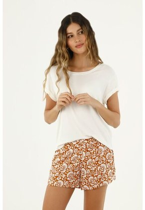 Short Pijama Para Mujer Tennis, Con Estampado Etnico