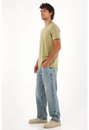 Camiseta En Tela Piqué Verde Para Hombre