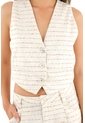Tennis Chaleco En Tweed Con Botones Para Mujer de Tennis