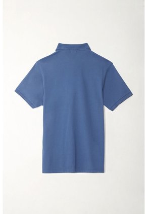 Tennis Polo Azul Slim Fit Lycra-Algodón Para Hombre