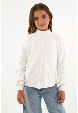 Buzo Crudo Cuello Alto Para Niña Tennis