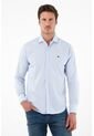 Camisa En Popelina Manga Larga Azul Para Hombre de Tennis