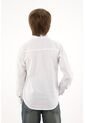 Camisa Oxford Manga Larga Blanca Para Niño de Tennis