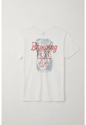 Tennis Camiseta Básica Manga Corta Blanca Para Hombre