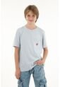 Camiseta Azul Con Bordado Y Bolsillo Para Niño de Tennis