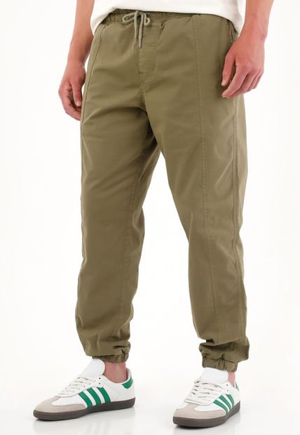 Pantalón Tipo Jogger De Pretina Elástica Verde Para Hombre