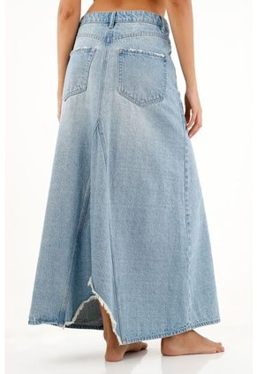 Tennis Falda Azul Con Ruedo Asimétrico Para Mujer