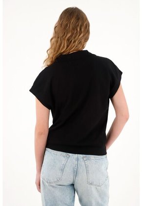 Tennis Camiseta Negra En Jersey Para Mujer