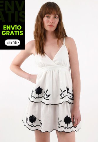 Tennis Vestido Corto Con Boleros Crudo Para Mujer Tennis