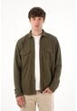 Buzo Tipo Camisa Verde Para Hombre de Tennis