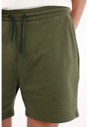 Tennis Bermuda En Tejido De Punto Verde Para Hombre