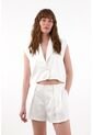 Tennis Short Tiro Alto Con Tablas Crudo Para Mujer de Tennis