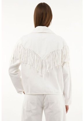 Tennis Chaqueta Tipo Blazer Con Flecos Para Mujer