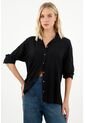 Tennis Camisa Manga Larga Negra Para Mujer de Tennis
