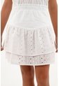 Falda Blanca Corta En Ojalillo Para Niña de Tennis