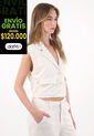 Tennis Chaleco En Tweed Con Cuello Sastre Blanco Para Mujer de Tennis