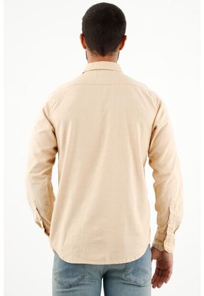 Camisa Clásica Amarilla Para Hombre