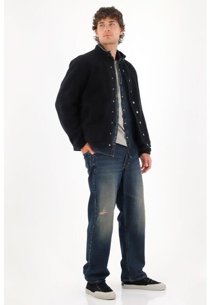 Tennis Chaqueta En Tela Ovejero Negra Para Hombre