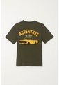 Camiseta Básica Con Estampado Verde Para Niño de Tennis