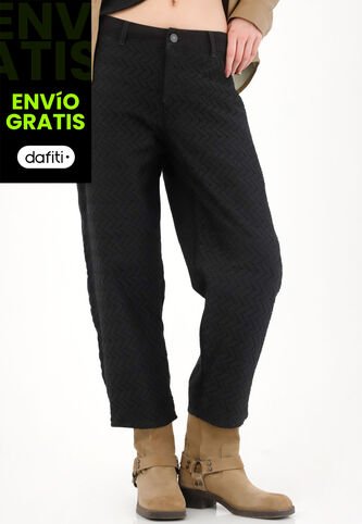 Tennis Pantalón Horseshoe Tiro Medio Negro Para Mujer Tennis