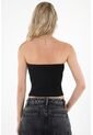 Tennis Camiseta Strapless Negra Para Mujer de Tennis
