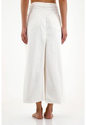 Tennis Falda Larga En Denim Crudo Para Mujer