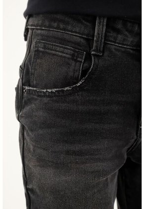 Jean Slim Black Denim Para Niño