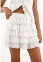 Falda Corta Con Boleros Y Encaje Para Mujer de Tennis