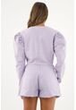 Chaqueta Morada Con Bordados Decorativos Para Mujer de Tennis