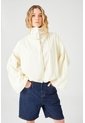 Tennis Camisa Oversize Con Cuello Alto Abotonado En Algodón Crema Para Mujer de Tennis