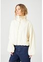 Tennis Camisa Oversize Con Cuello Alto Abotonado En Algodón Crema Para Mujer de Tennis