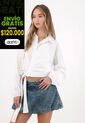 Tennis Camisa En Popelina Con Amarre En Fajón Blanca Para Mujer de Tennis