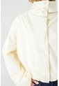 Tennis Camisa Oversize Con Cuello Alto Abotonado En Algodón Crema Para Mujer de Tennis