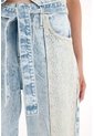 Tennis Jean Wide Leg Con Detalle De Malla Y Brillo Para Mujer de Tennis