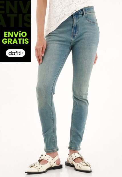 Tennis Jean Super Slim Azul Para Mujer