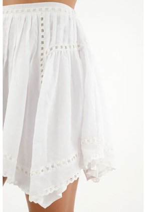 Tennis Falda Blanca Asimétrica Para Mujer