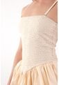 Tennis Vestido Corto De Escote Recto Crudo Para Mujer de Tennis