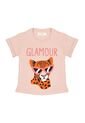 Camiseta Rosada Con Estampado De Leopardo Para Niña de Tennis