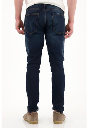 Tennis Jean Súper Skinny Cinco Bolsillos Azul Para Hombre