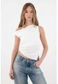 Tennis Camiseta Crop En Rib Blanca Para Mujer de Tennis