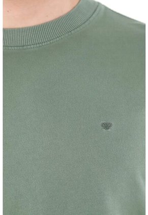 Buzo Verde Cuello Rendodo Para Hombre