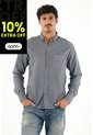 Tennis Camisa Oxford Manga Larga Azul Para Hombre de Tennis