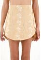 Falda Café Con Detalles Bordados Para Mujer de Tennis