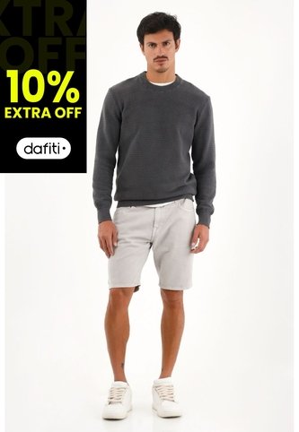 Tennis Buzo Tejido Gris Diseño Cerrado Para Hombre Tennis