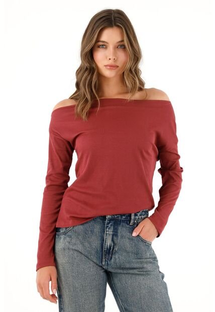 Tennis Camiseta Cuello Bandeja Roja Para Mujer