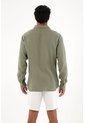 Camisa Verde Manga Larga Para Hombre de Tennis