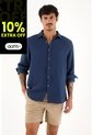 Tennis Camisa Azul Manga Larga Para Hombre de Tennis